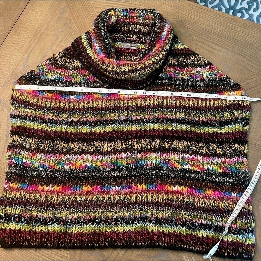ANTHROPOLOGIE Piera Knit Turtleneck Poncho Sweater - Picture 6 of 12